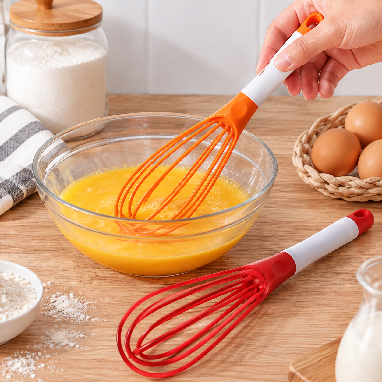 Collapsible Plastic Whisk Kitchen Tool