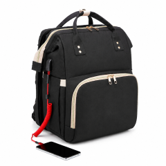 Convertible Baby Diaper Backpack with Foldable Crib