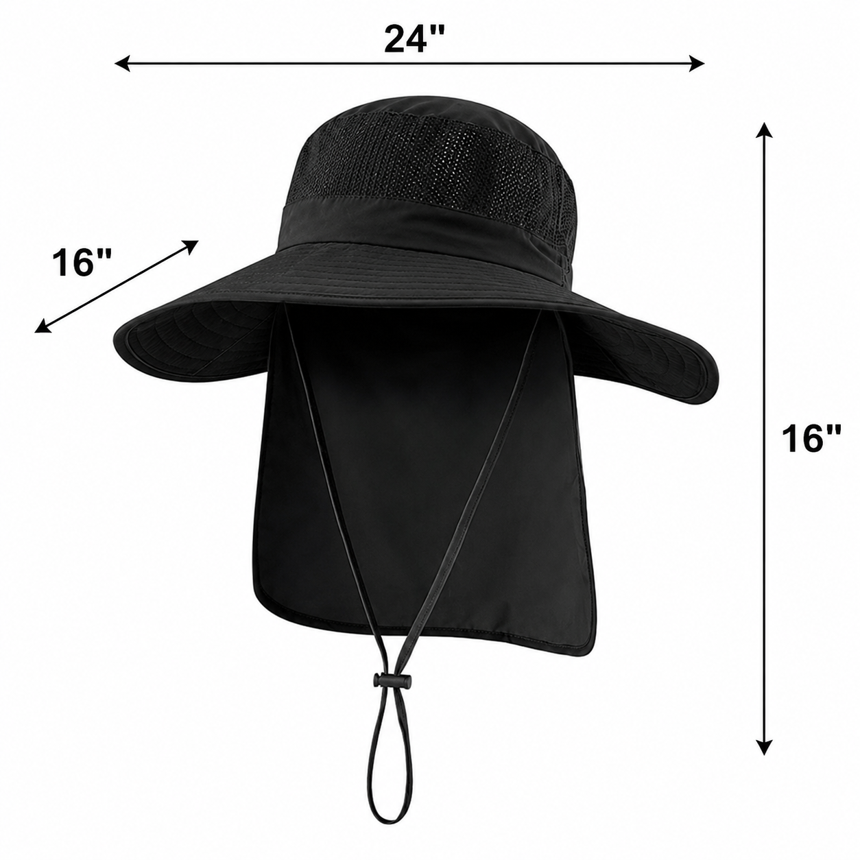 Cotton UPF50+ Bucket Hat - Adjustable Sun Protection Hat