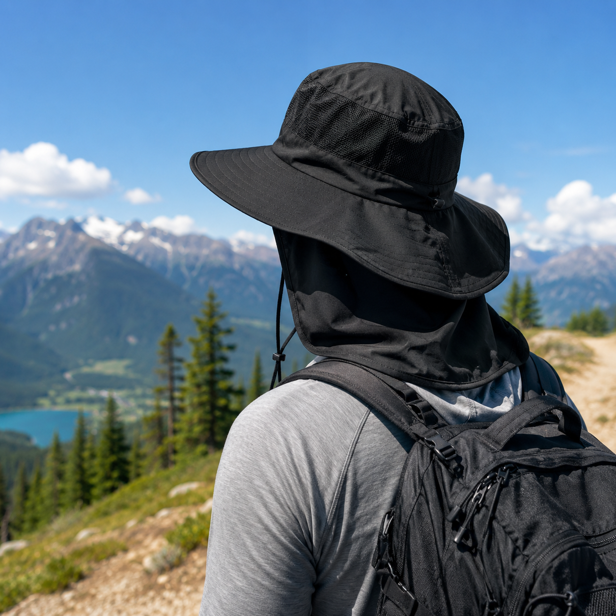 Cotton UPF50+ Bucket Hat - Adjustable Sun Protection Hat