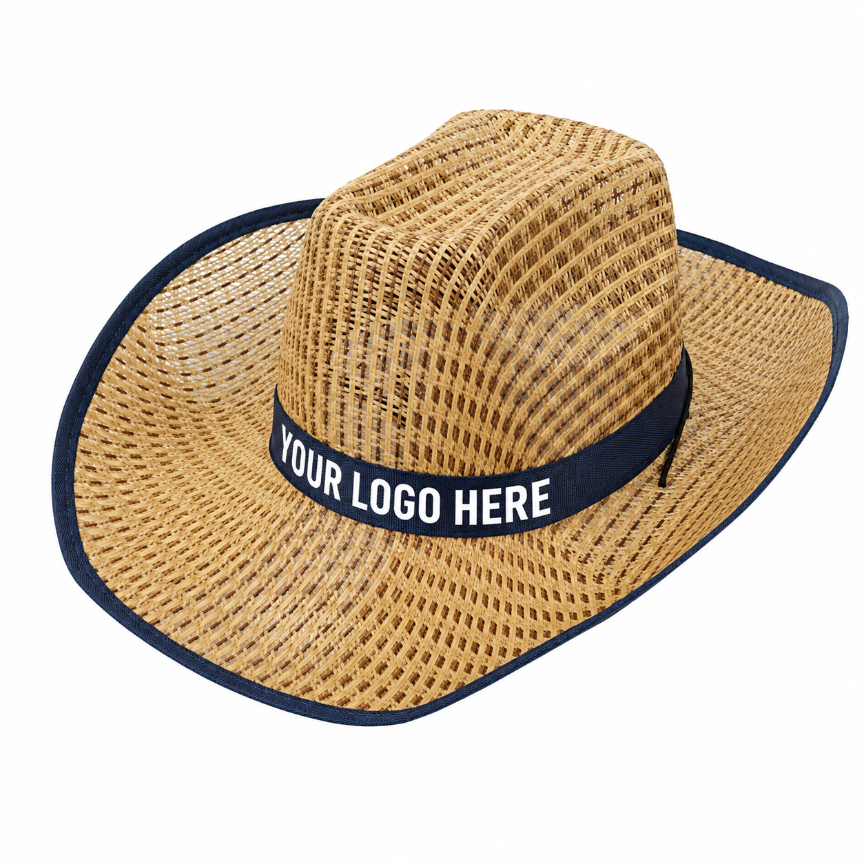Curved Straw Cowboy Visor Hat