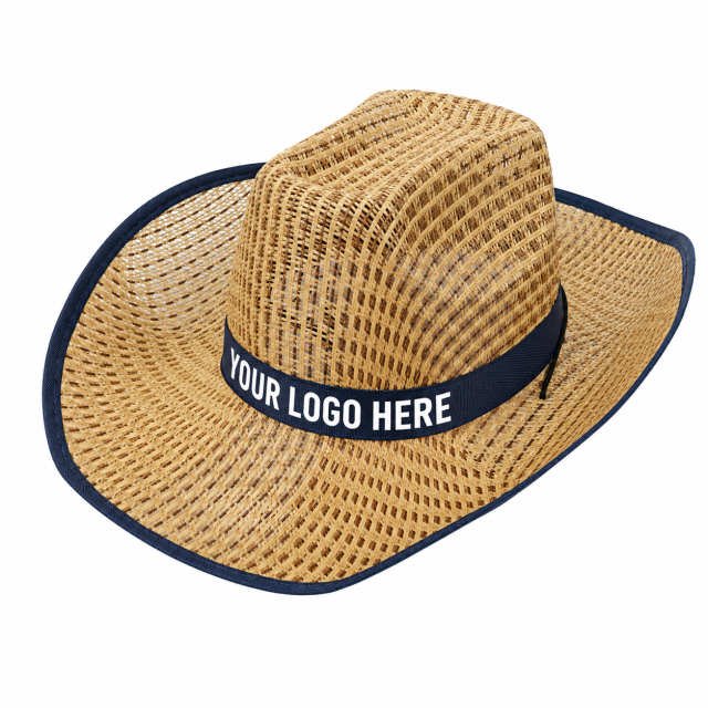 Curved Straw Cowboy Visor Hat