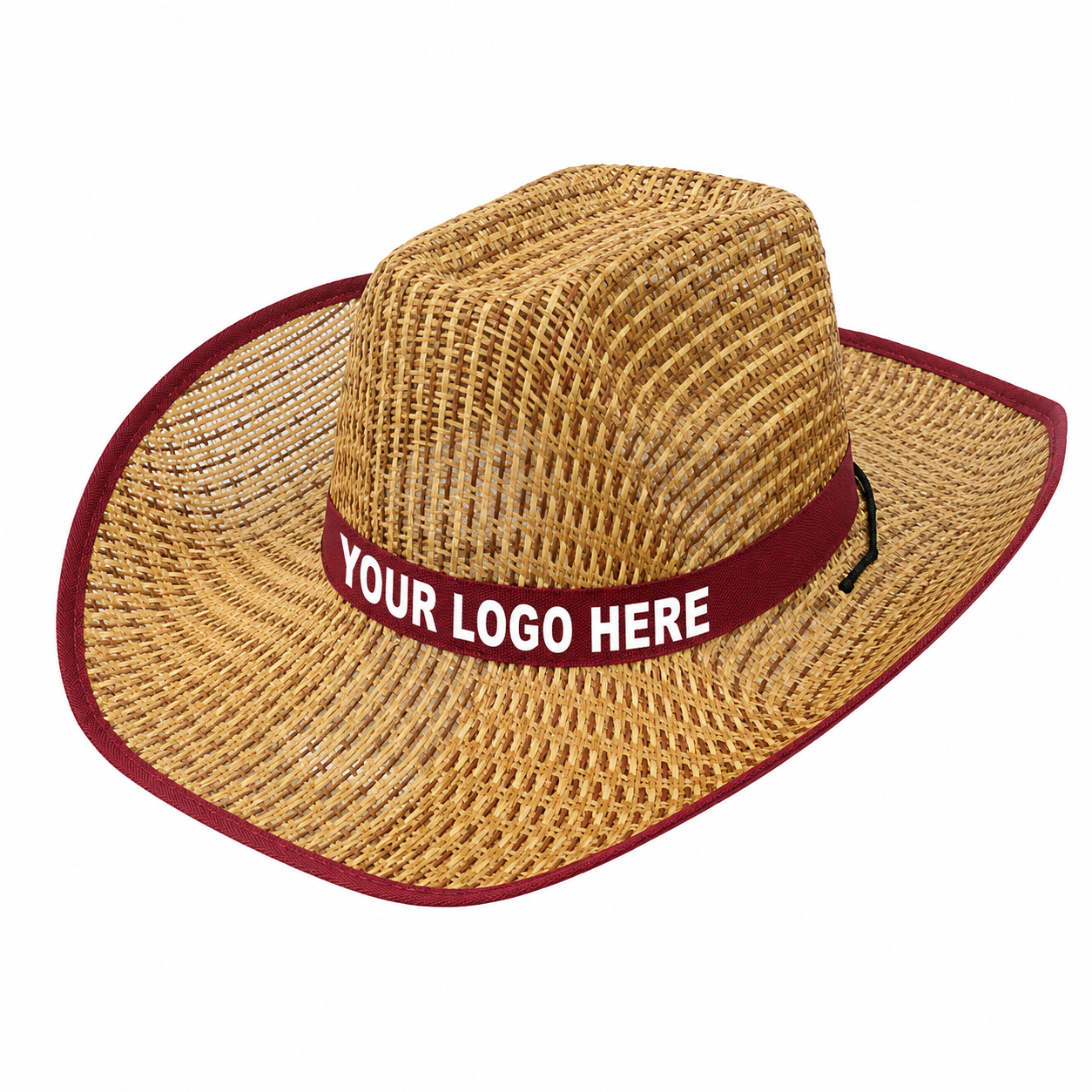 Curved Straw Cowboy Visor Hat