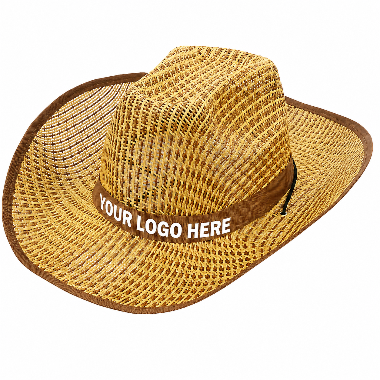 Curved Straw Cowboy Visor Hat