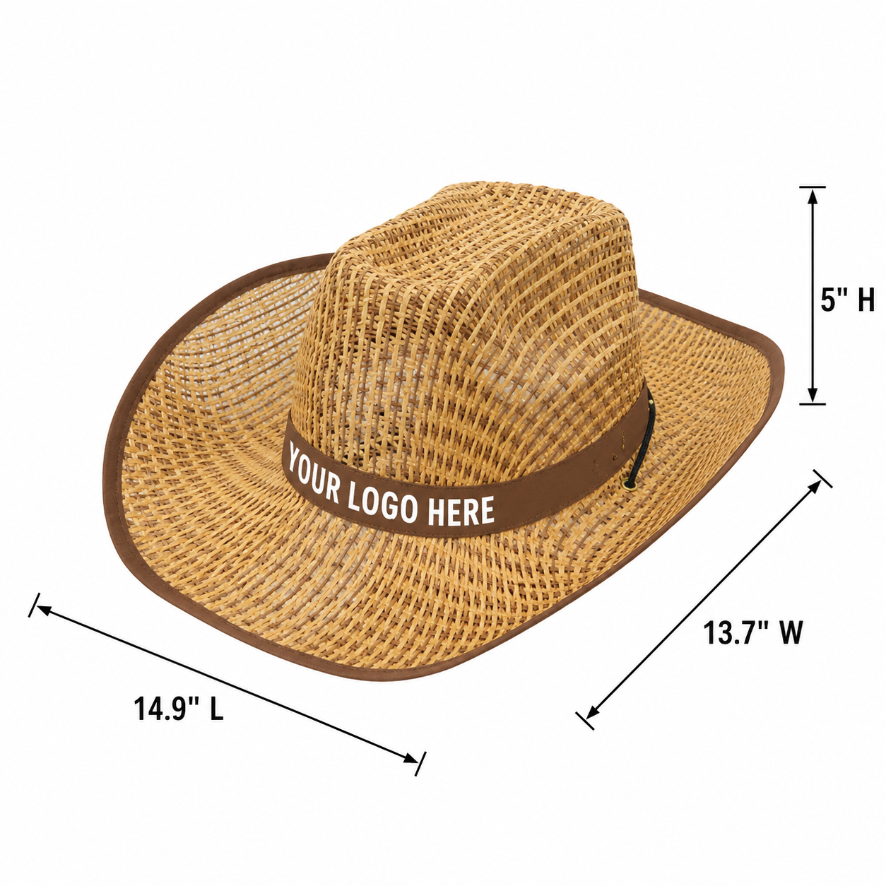 Curved Straw Cowboy Visor Hat