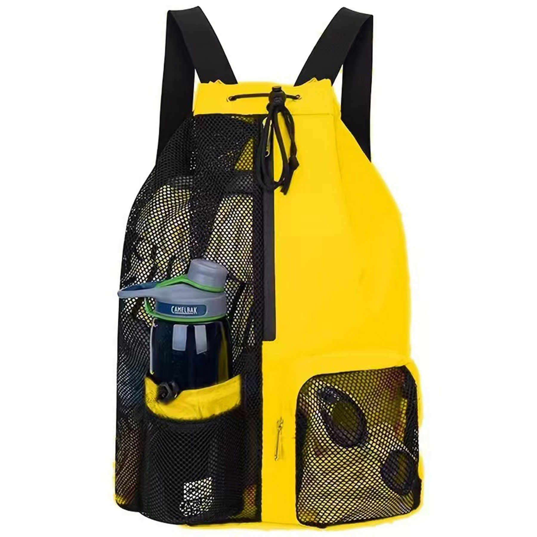 Drawstring Backpack with Multiple Storage Pockets
