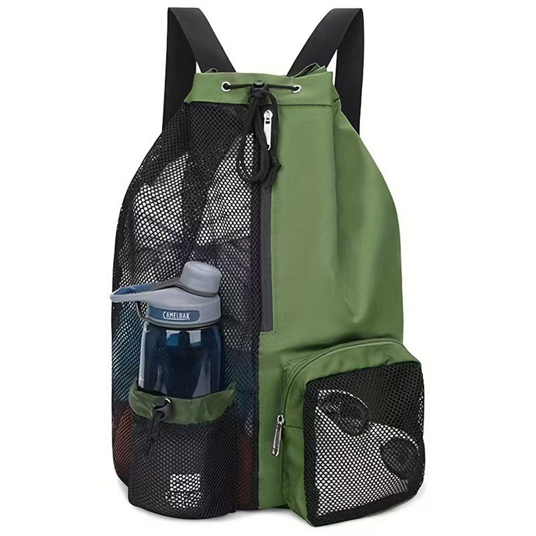 Drawstring Backpack with Multiple Storage Pockets
