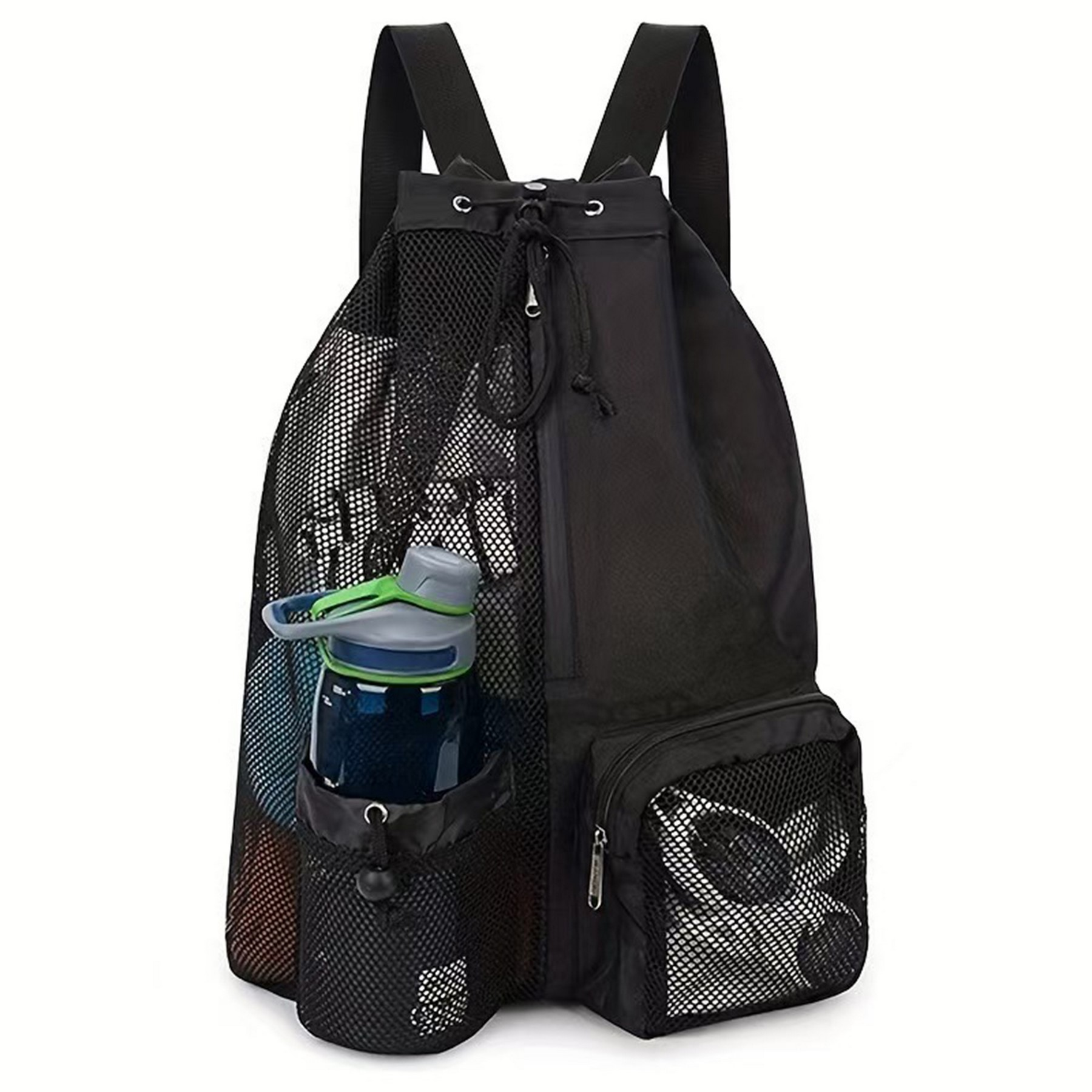 Drawstring Backpack with Multiple Storage Pockets