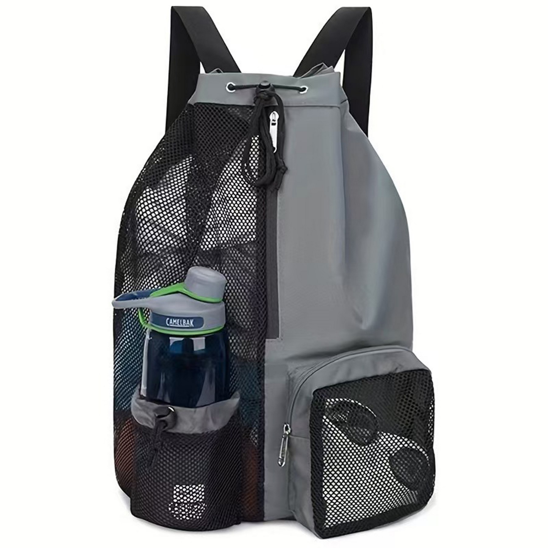 Drawstring Backpack with Multiple Storage Pockets