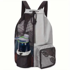 Drawstring Backpack with Multiple Storage Pockets
