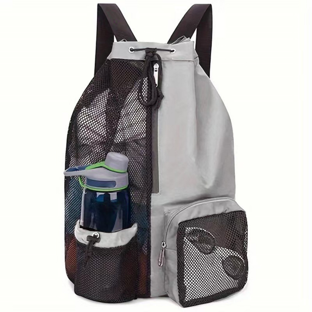 Drawstring Backpack with Multiple Storage Pockets