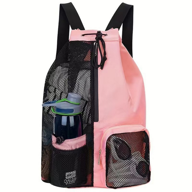 Drawstring Backpack with Multiple Storage Pockets