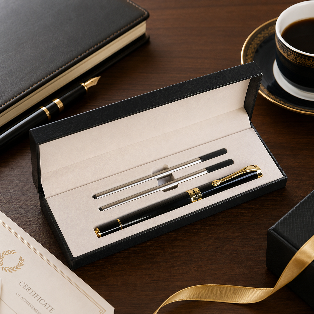 Executive Metal Fountain Pen Gift Set
