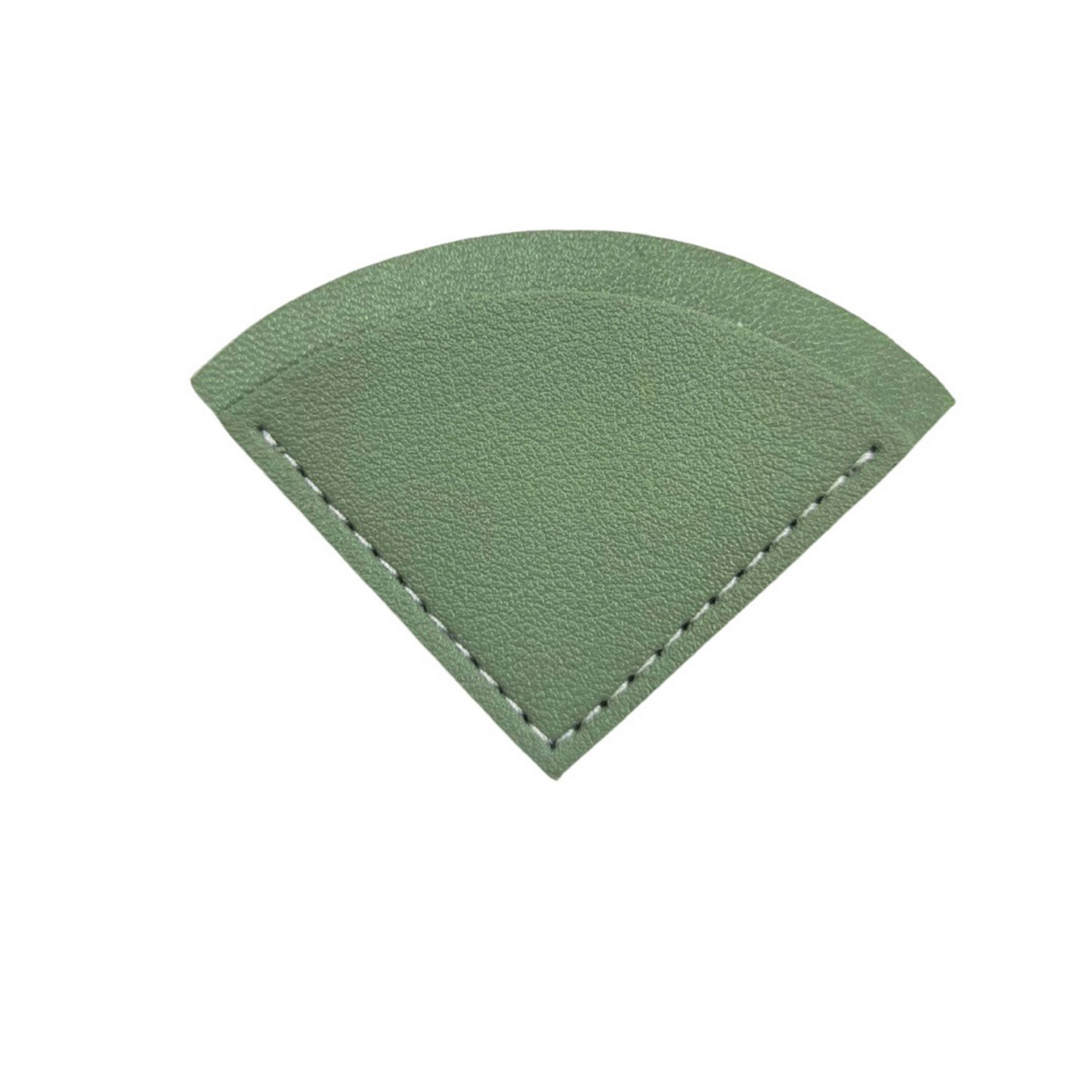 Fan-Shaped PU Leather Corner Bookmark with Tabs & Ruler