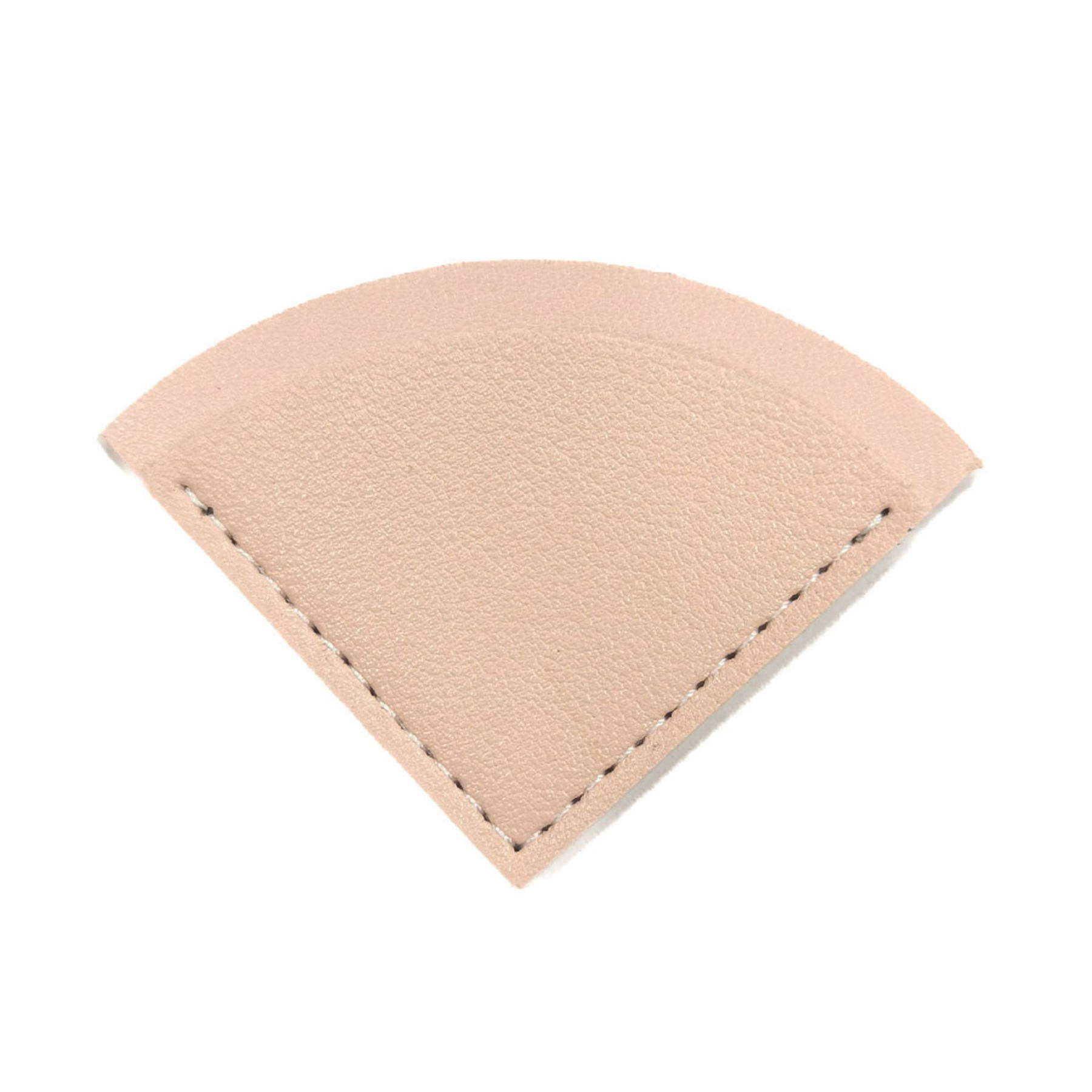 Fan-Shaped PU Leather Corner Bookmark with Tabs & Ruler