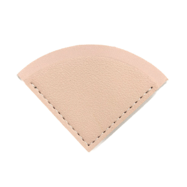 Fan-Shaped PU Leather Corner Bookmark with Tabs & Ruler