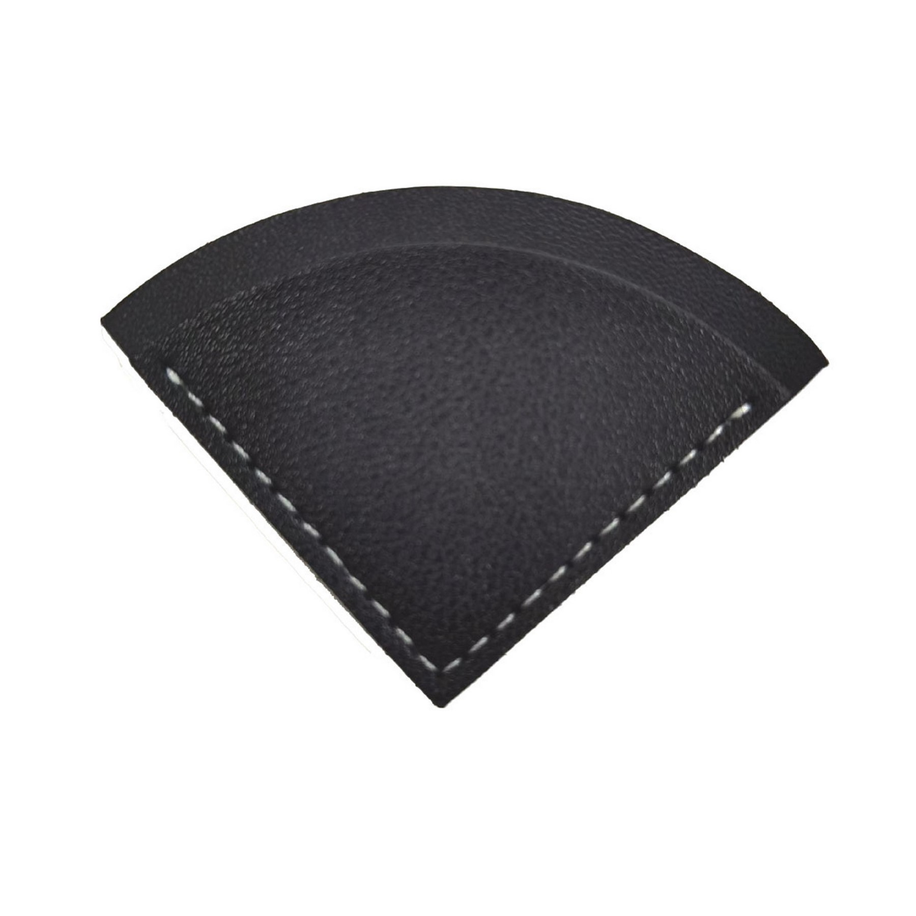 Fan-Shaped PU Leather Corner Bookmark with Tabs & Ruler