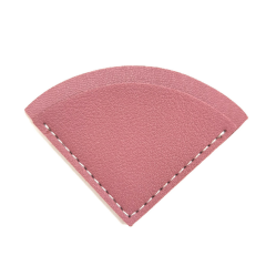 Fan-Shaped PU Leather Corner Bookmark with Tabs & Ruler