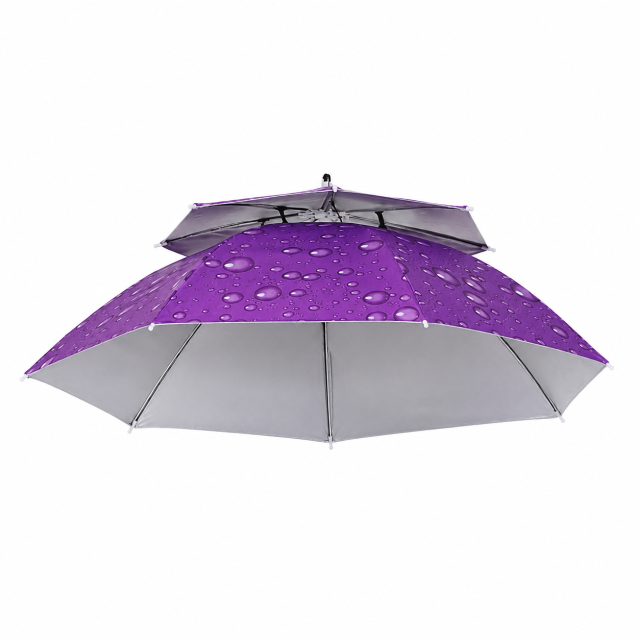 Foldable Double-Layer Fishing Umbrella Hat