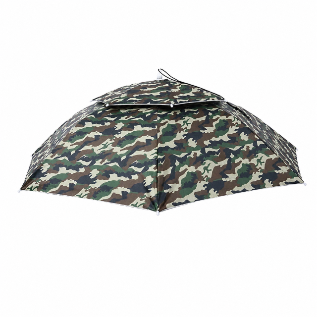 Foldable Double-Layer Fishing Umbrella Hat