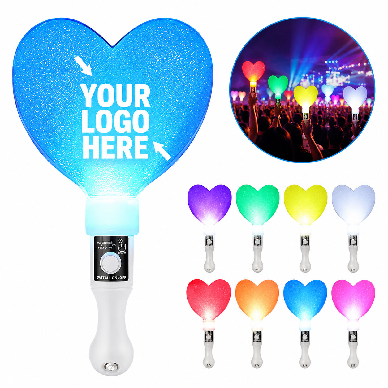 Heart Shaped LED Flashing Event Light Stick