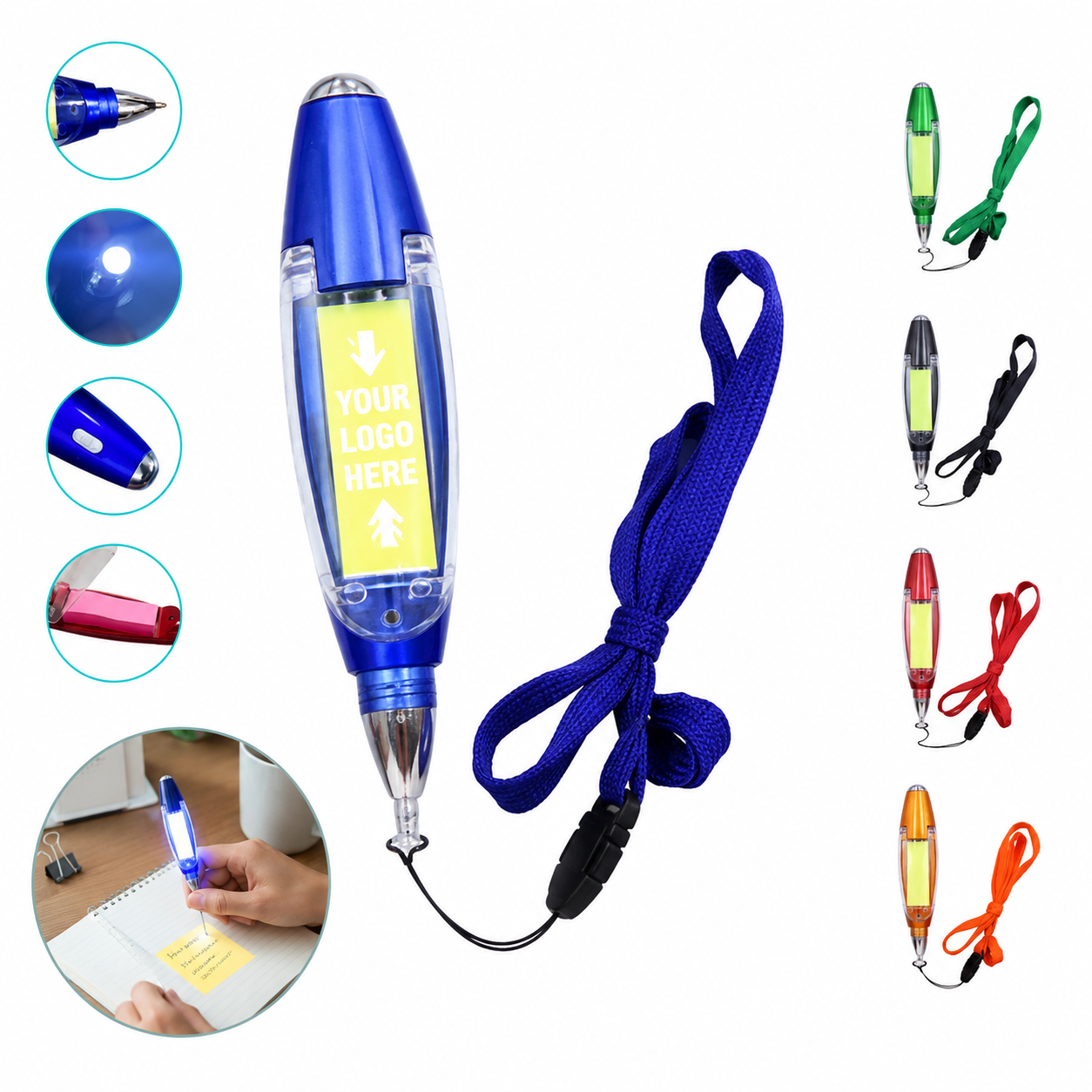 Lanyard LED Light Ballpoint Pen