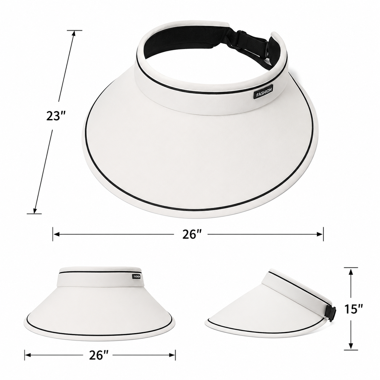 Large Brim UV Protection Foldable Summer Visor Hat