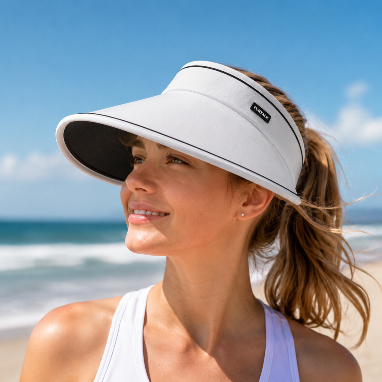 Large Brim UV Protection Foldable Summer Visor Hat