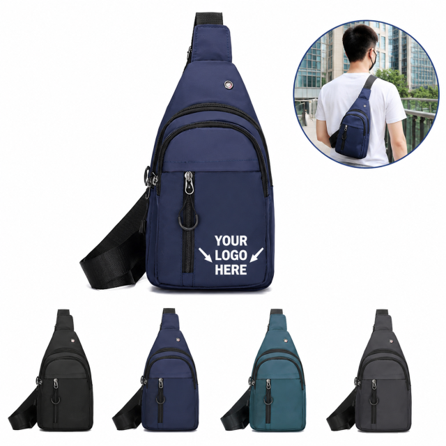 Lightweight Crossbody Sling Backpack With Multi-Compartment Storage