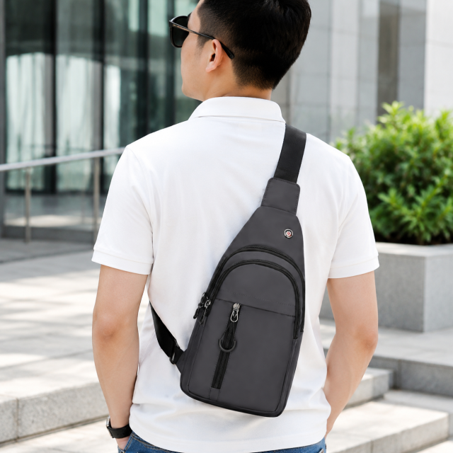 Lightweight Crossbody Sling Backpack With Multi-Compartment Storage