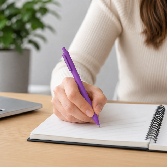 Lightweight Retractable Plastic Ballpoint Pen