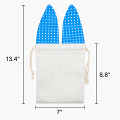 Linen Rabbit-Ear Drawstring Gift Bag