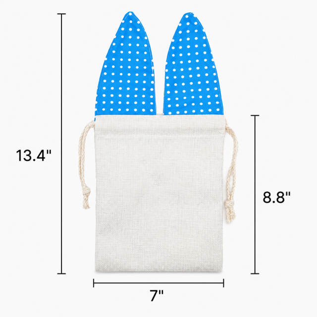 Linen Rabbit-Ear Drawstring Gift Bag