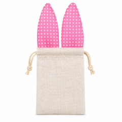 Linen Rabbit-Ear Drawstring Gift Bag