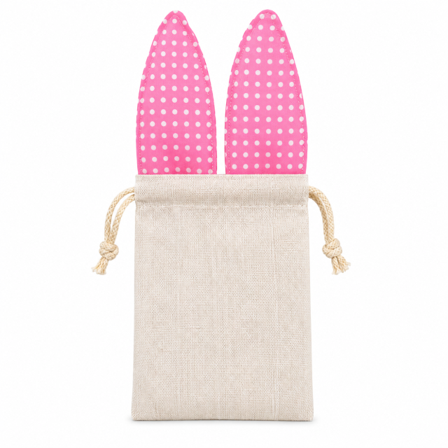 Linen Rabbit-Ear Drawstring Gift Bag