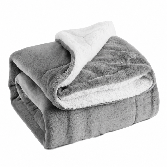Luxury Lambswool Reversible Double-Layer Thickened Throw Blanket