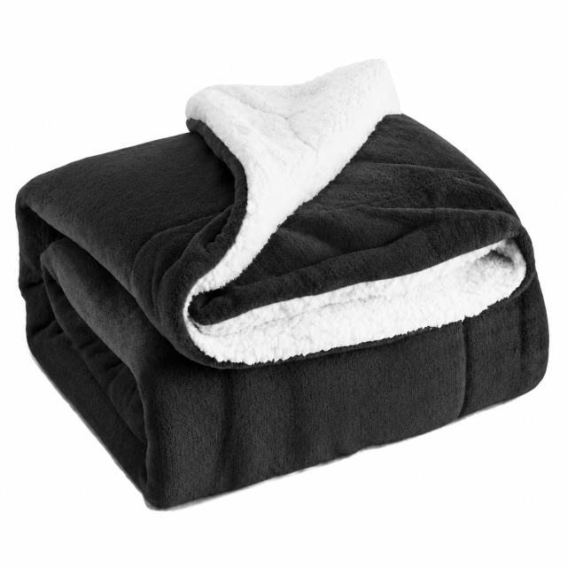 Luxury Lambswool Reversible Double-Layer Thickened Throw Blanket