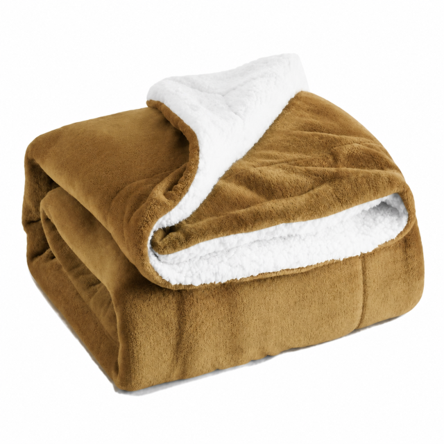 Luxury Lambswool Reversible Double-Layer Thickened Throw Blanket