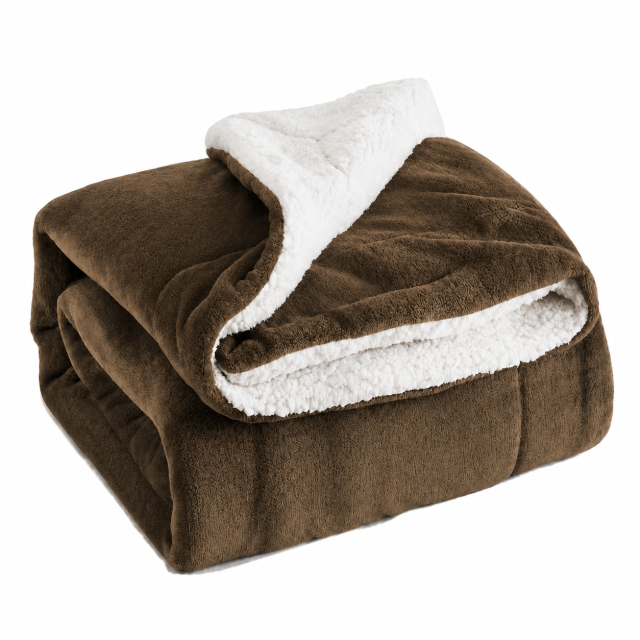 Luxury Lambswool Reversible Double-Layer Thickened Throw Blanket