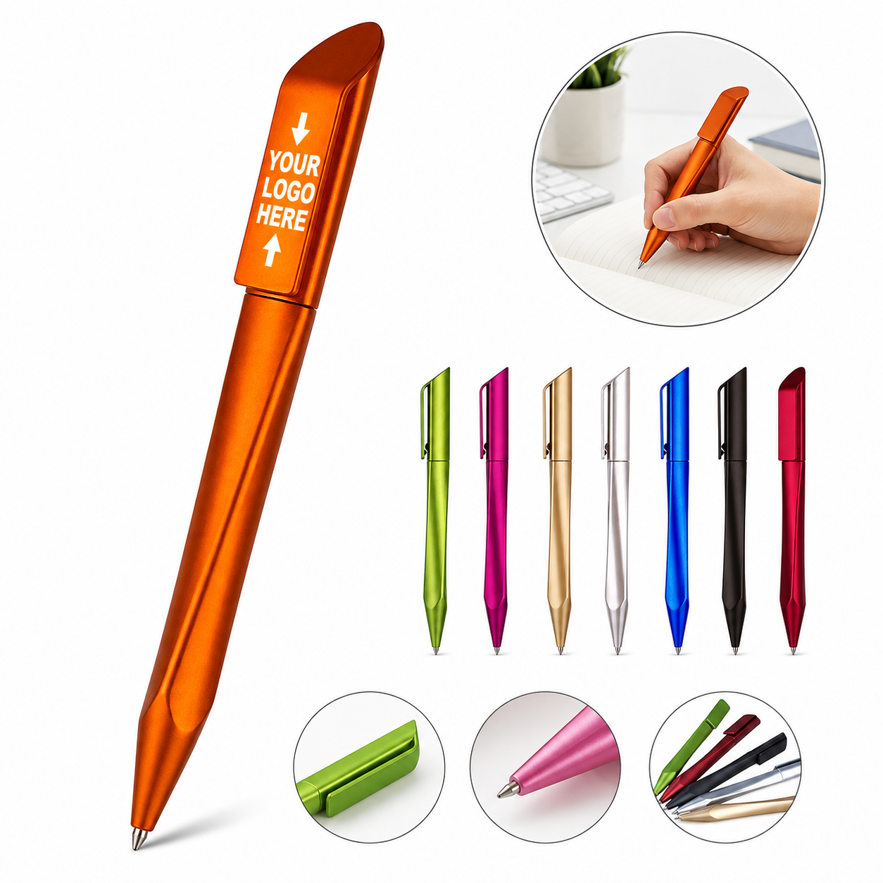 Metallic Finish Triangular Ballpoint Pen