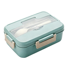 Microwave-Safe Compartment Bento Lunch Box With Cutlery