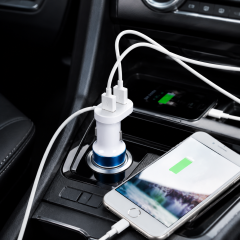Mini Dual Port USB Car Charger Adapter