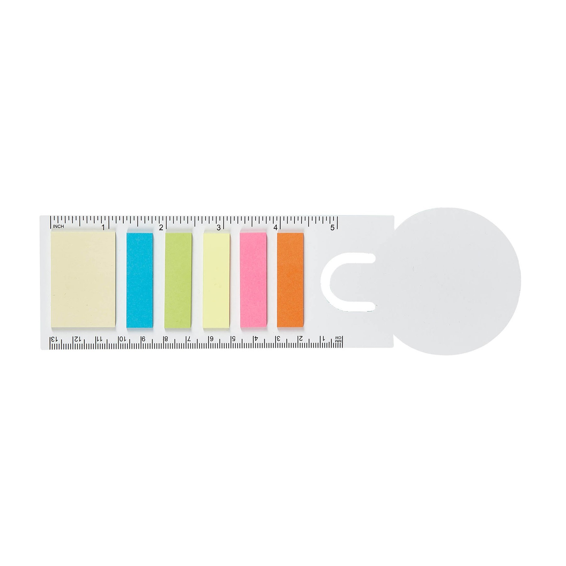 Multifunctional Bookmark Sticky Note Pad with Built-in Ruler