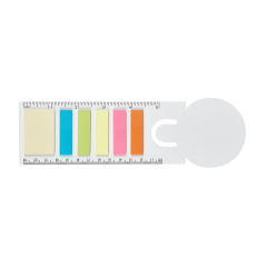 Multifunctional Bookmark Sticky Note Pad with Built-in Ruler