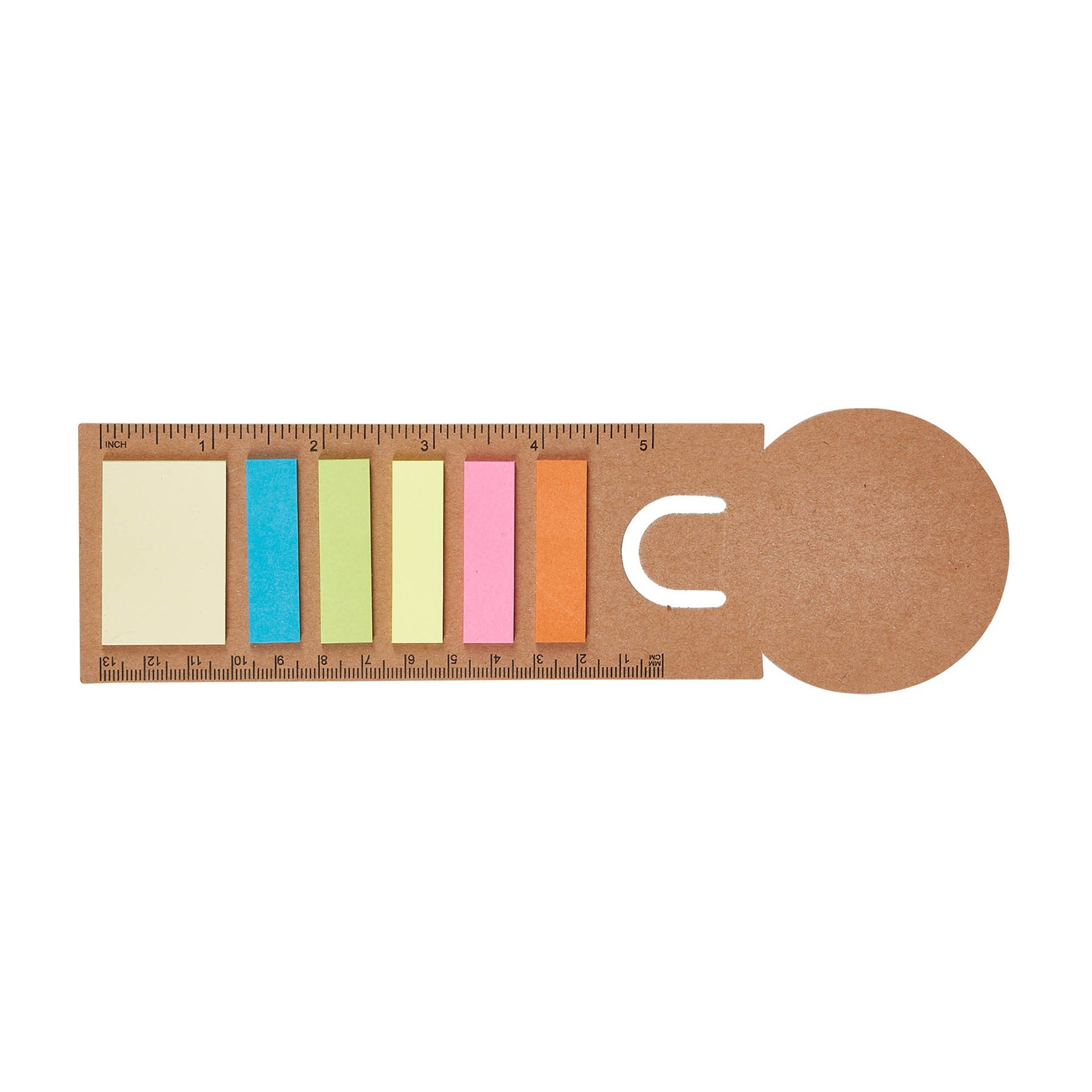 Multifunctional Bookmark Sticky Note Pad with Built-in Ruler