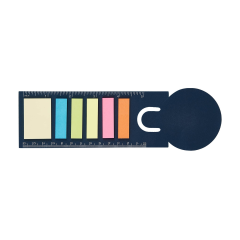 Multifunctional Bookmark Sticky Note Pad with Built-in Ruler