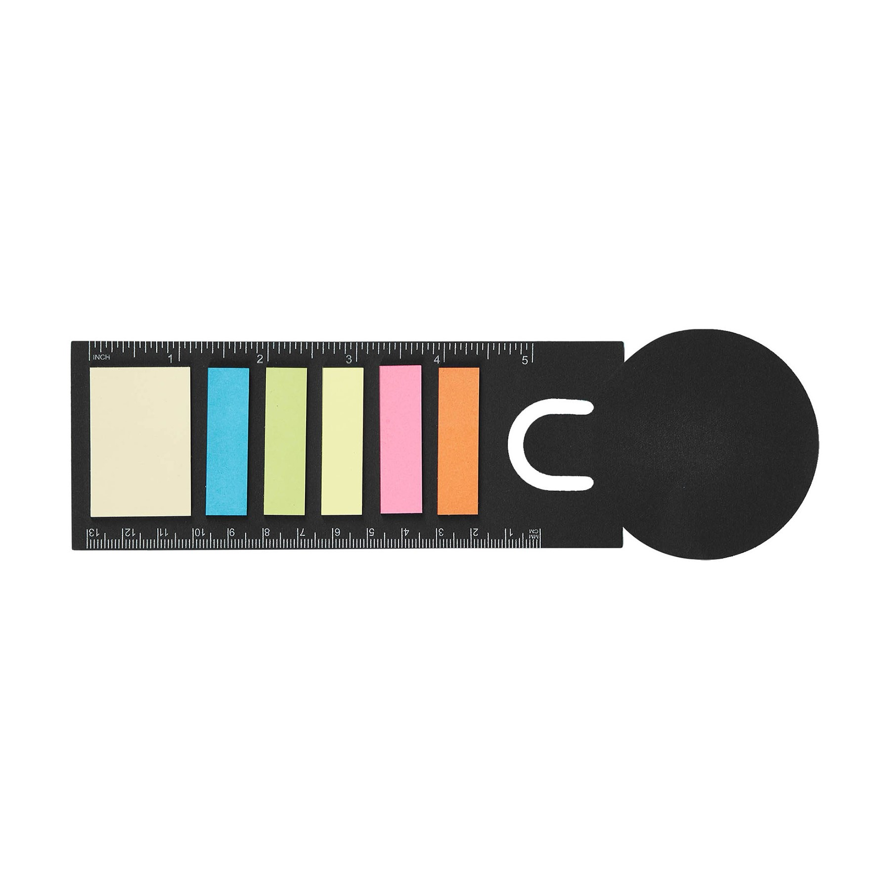 Multifunctional Bookmark Sticky Note Pad with Built-in Ruler