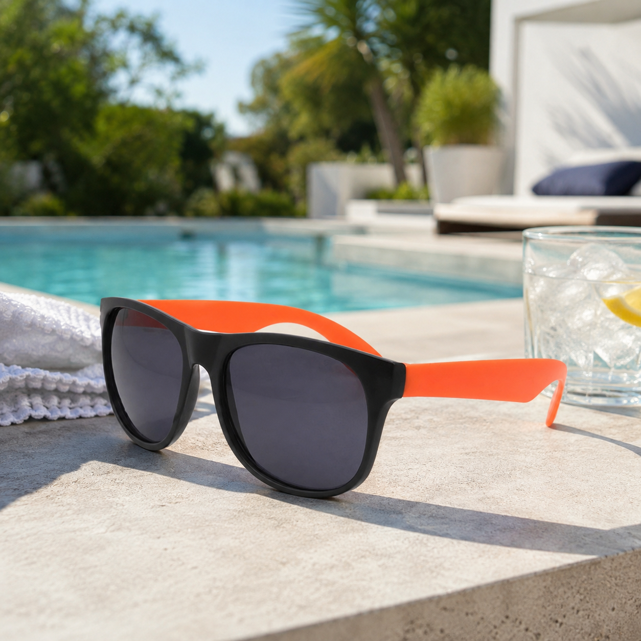 Neon Matte Two-Tone Promotional Sunglasses