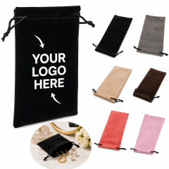 Plush Drawstring Jewelry Storage Pouch