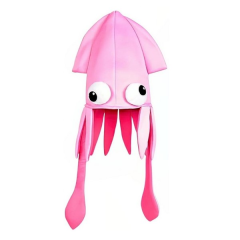 Polyester Squid Novelty Party Hat